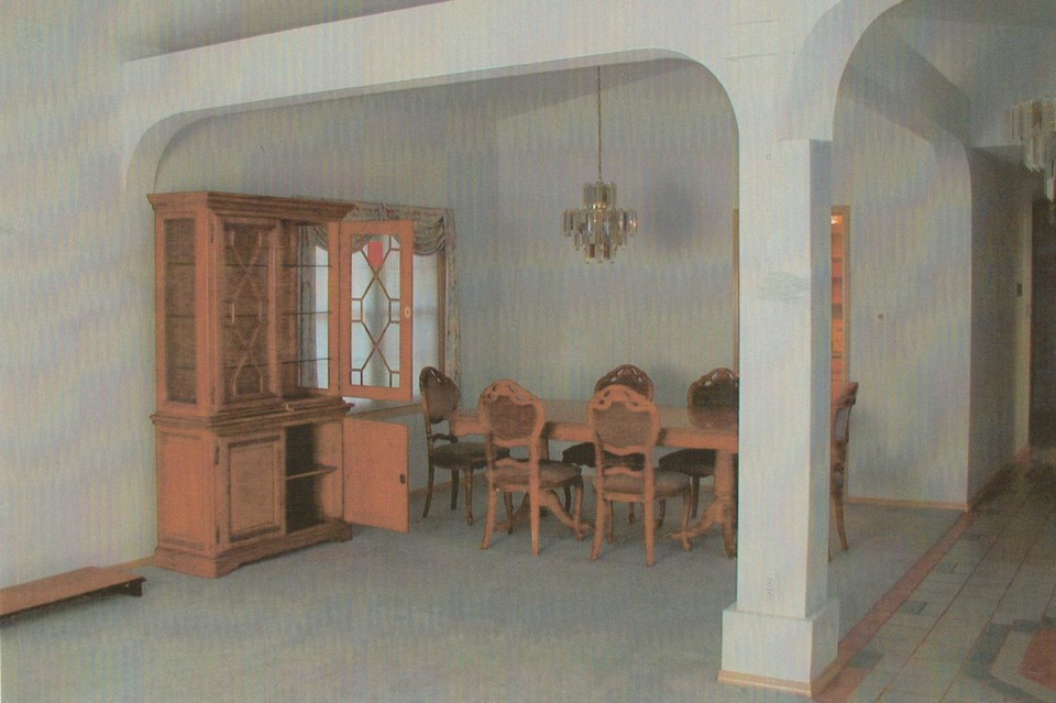 dining room area off the kitchen dining room off the kitchen, shares the spacious living room.